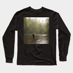 Fishing In The Pinewoods Long Sleeve T-Shirt